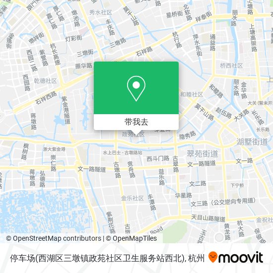 停车场(西湖区三墩镇政苑社区卫生服务站西北)地图