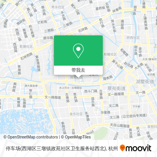 停车场(西湖区三墩镇政苑社区卫生服务站西北)地图