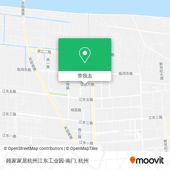 顾家家居杭州江东工业园-南门地图