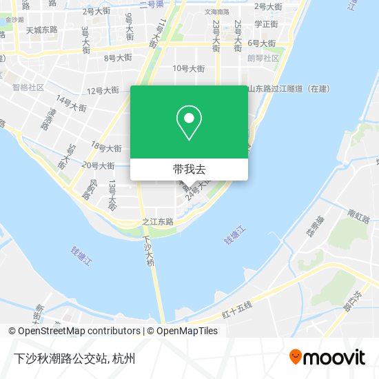 下沙秋潮路公交站地图