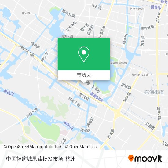 中国轻纺城果蔬批发市场地图