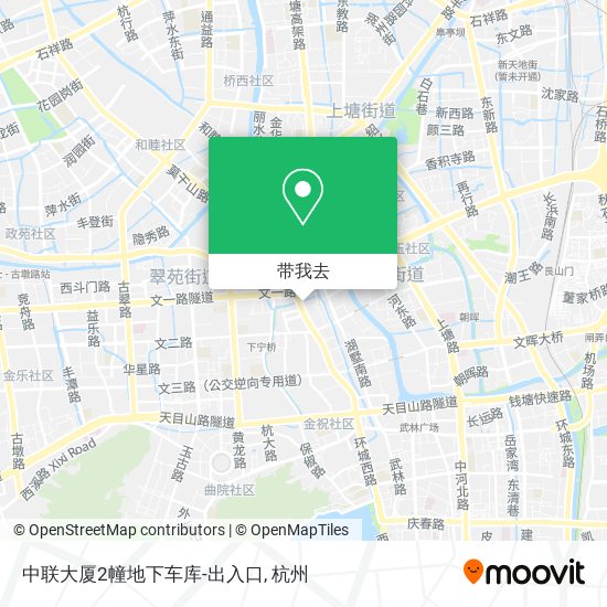 中联大厦2幢地下车库-出入口地图