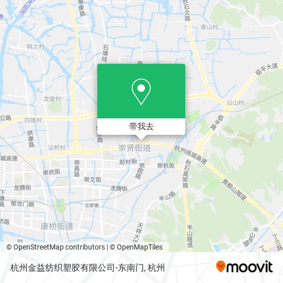 杭州金益纺织塑胶有限公司-东南门地图