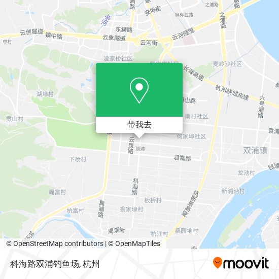 科海路双浦钓鱼场地图