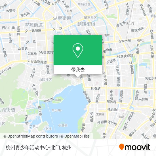 杭州青少年活动中心-北门地图