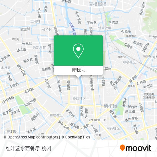 红叶蓝水西餐厅地图