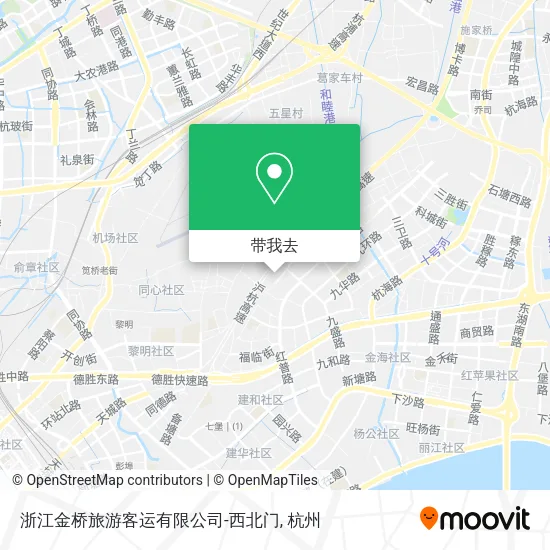 浙江金桥旅游客运有限公司-西北门地图