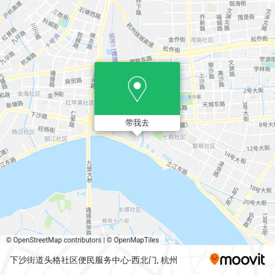 下沙街道头格社区便民服务中心-西北门地图