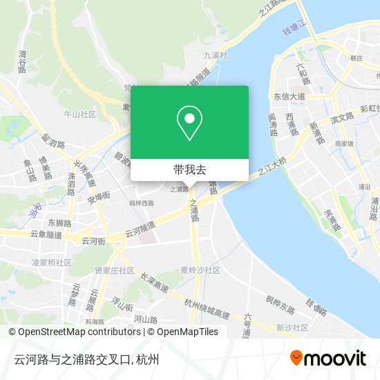 云河路与之浦路交叉口地图