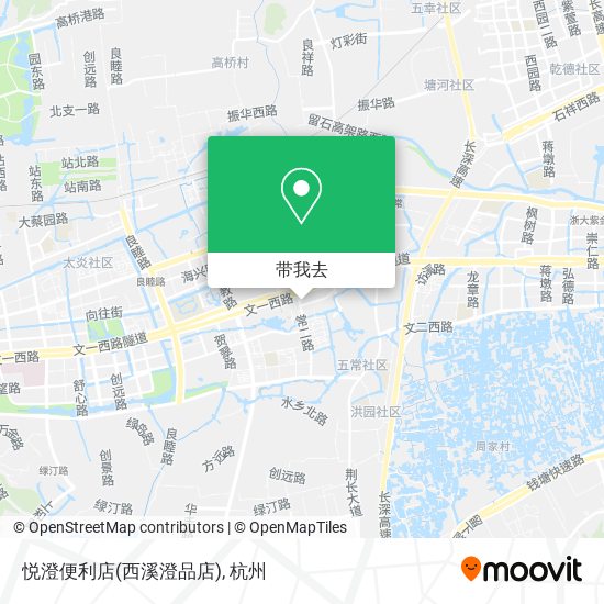 悦澄便利店(西溪澄品店)地图