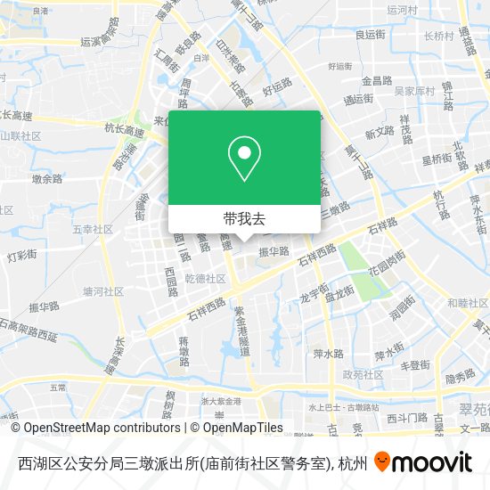 西湖区公安分局三墩派出所(庙前街社区警务室)地图
