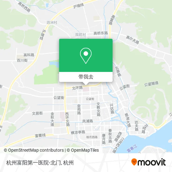 杭州富阳第一医院-北门地图
