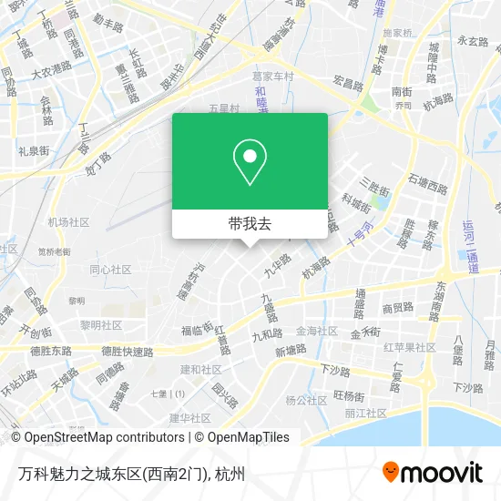 万科魅力之城东区(西南2门)地图