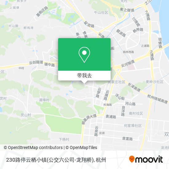 230路停云栖小镇(公交六公司-龙翔桥)地图