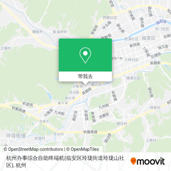杭州办事综合自助终端机(临安区玲珑街道玲珑山社区)地图