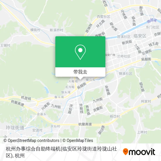 杭州办事综合自助终端机(临安区玲珑街道玲珑山社区)地图