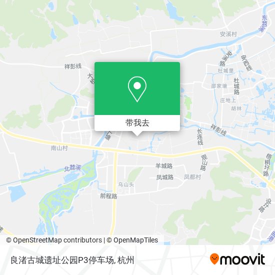 良渚古城遗址公园P3停车场地图
