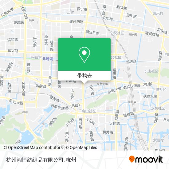 杭州湘恒纺织品有限公司地图