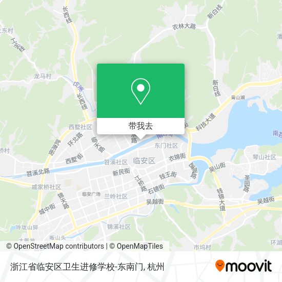 浙江省临安区卫生进修学校-东南门地图