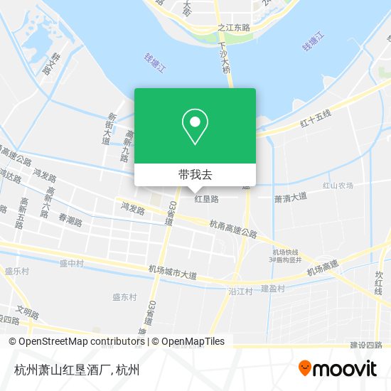 杭州萧山红垦酒厂地图
