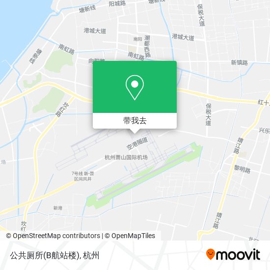 公共厕所(B航站楼)地图
