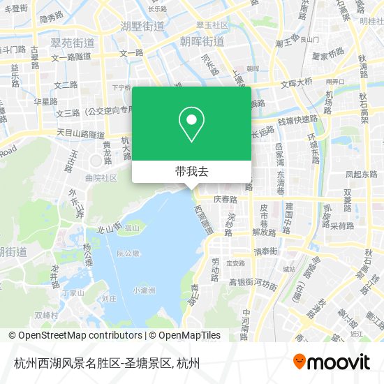 杭州西湖风景名胜区-圣塘景区地图