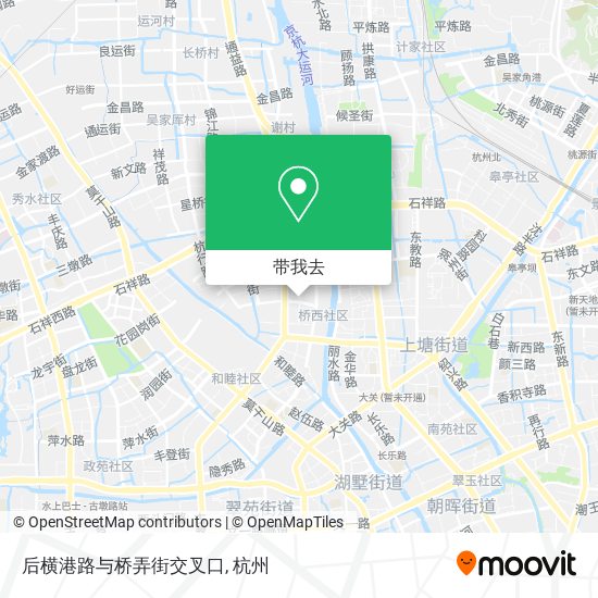 后横港路与桥弄街交叉口地图
