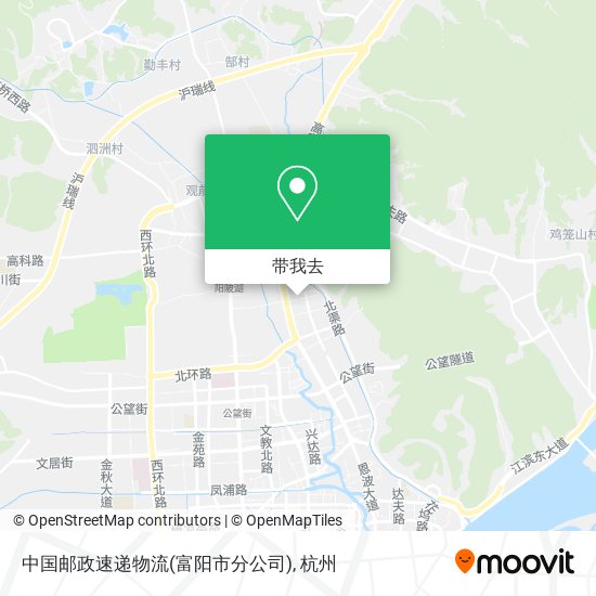 中国邮政速递物流(富阳市分公司)地图