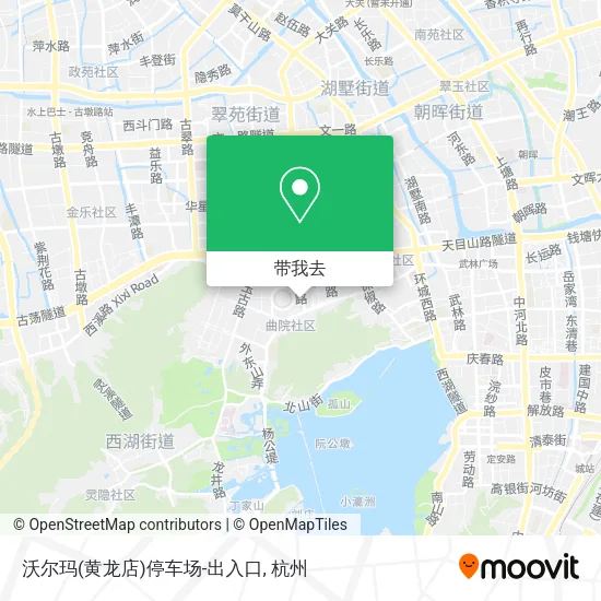 沃尔玛(黄龙店)停车场-出入口地图