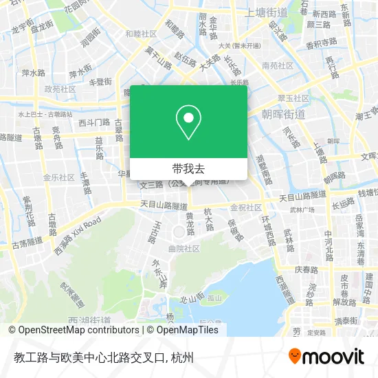 教工路与欧美中心北路交叉口地图