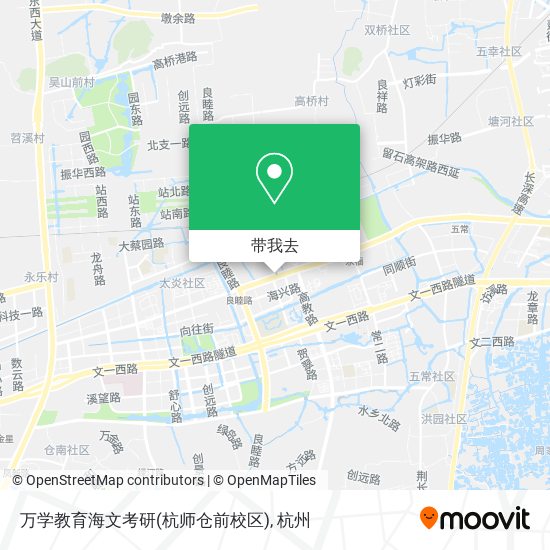 万学教育海文考研(杭师仓前校区)地图