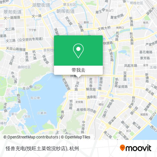 怪兽充电(悦旺土菜馆浣纱店)地图