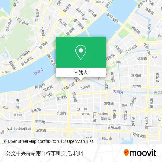 公交中兴桥站南自行车租赁点地图