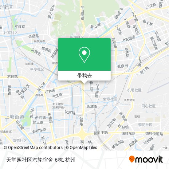 天堂园社区汽轮宿舍-6栋地图