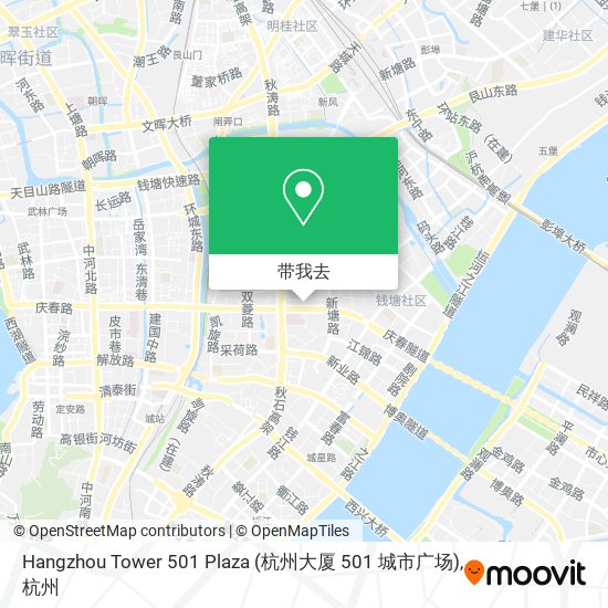 Hangzhou Tower 501 Plaza (杭州大厦 501 城市广场)地图