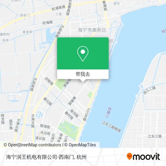 海宁润王机电有限公司-西南门地图