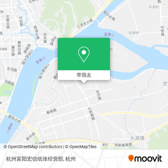杭州富阳宏信纸张经营部地图