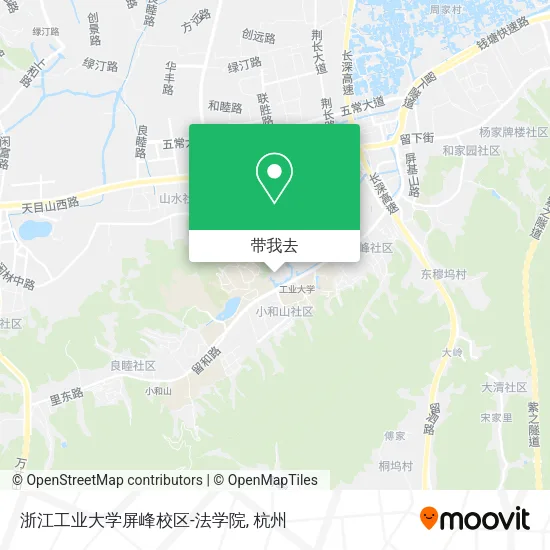 浙江工业大学屏峰校区-法学院地图
