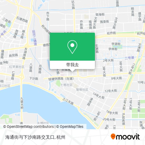海通街与下沙南路交叉口地图