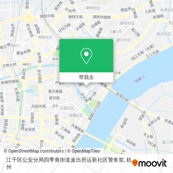 江干区公安分局四季青街道派出所运新社区警务室地图