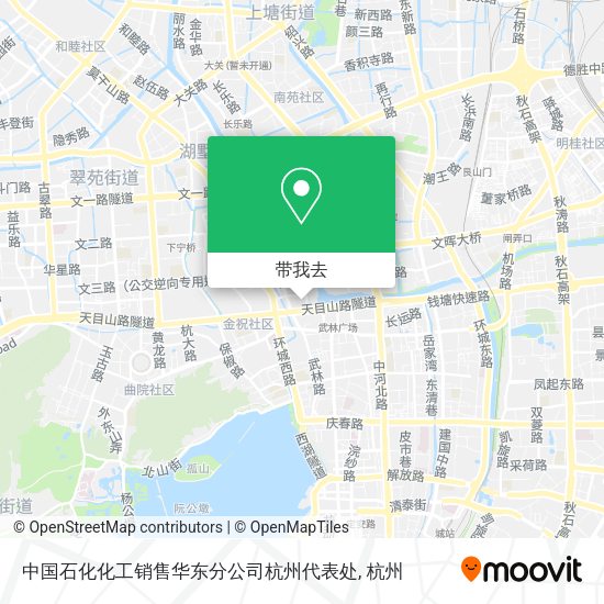 中国石化化工销售华东分公司杭州代表处地图