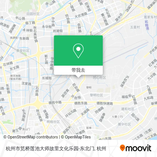 杭州市笕桥莲池大师故里文化乐园-东北门地图