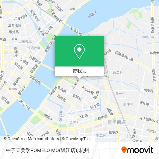 柚子茉美学POMELO MO(钱江店)地图