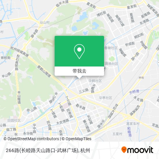 266路(长睦路天山路口-武林广场)地图
