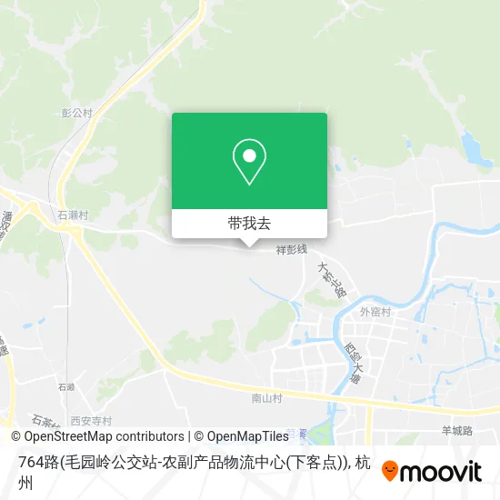 764路(毛园岭公交站-农副产品物流中心(下客点))地图
