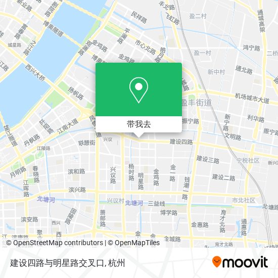 建设四路与明星路交叉口地图