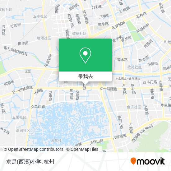 求是(西溪)小学地图