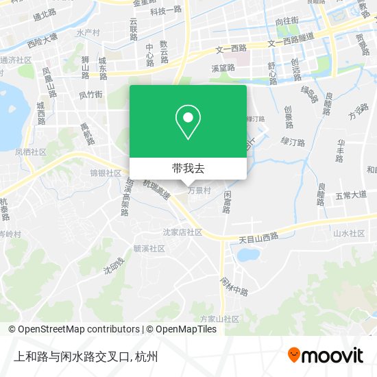上和路与闲水路交叉口地图