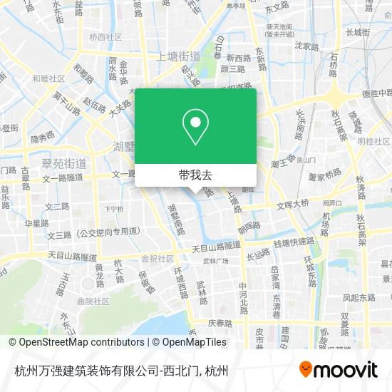 杭州万强建筑装饰有限公司-西北门地图