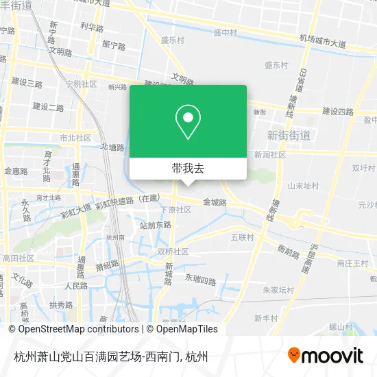 杭州萧山党山百满园艺场-西南门地图